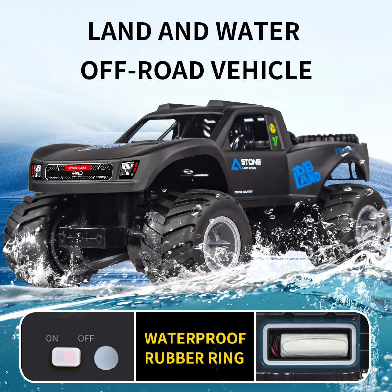 All-Terrain Remote Control Amphibious Monster Truck for Kids-2